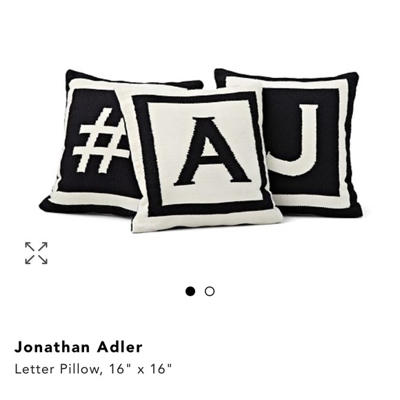 jonathan adler initial pillow